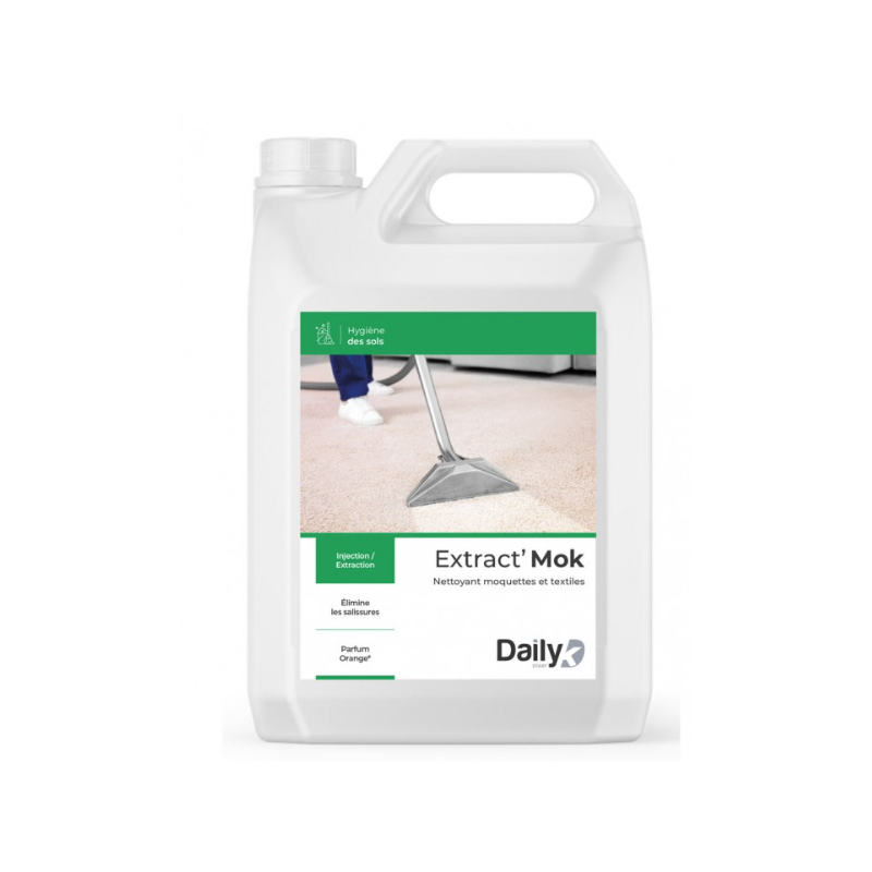 Extract'Mok - Nettoyant Détachant Moquettes et Textiles - Bidon 5L