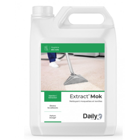 Extract'Mok - Nettoyant Détachant Moquettes et Textiles - Bidon 5L