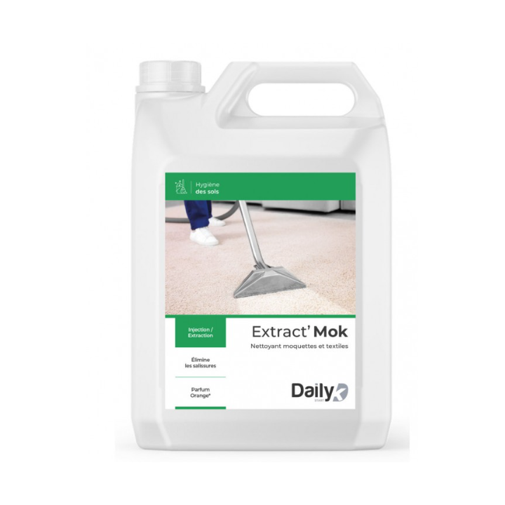 Extract'Mok - Nettoyant Détachant Moquettes et Textiles - Bidon 5L
