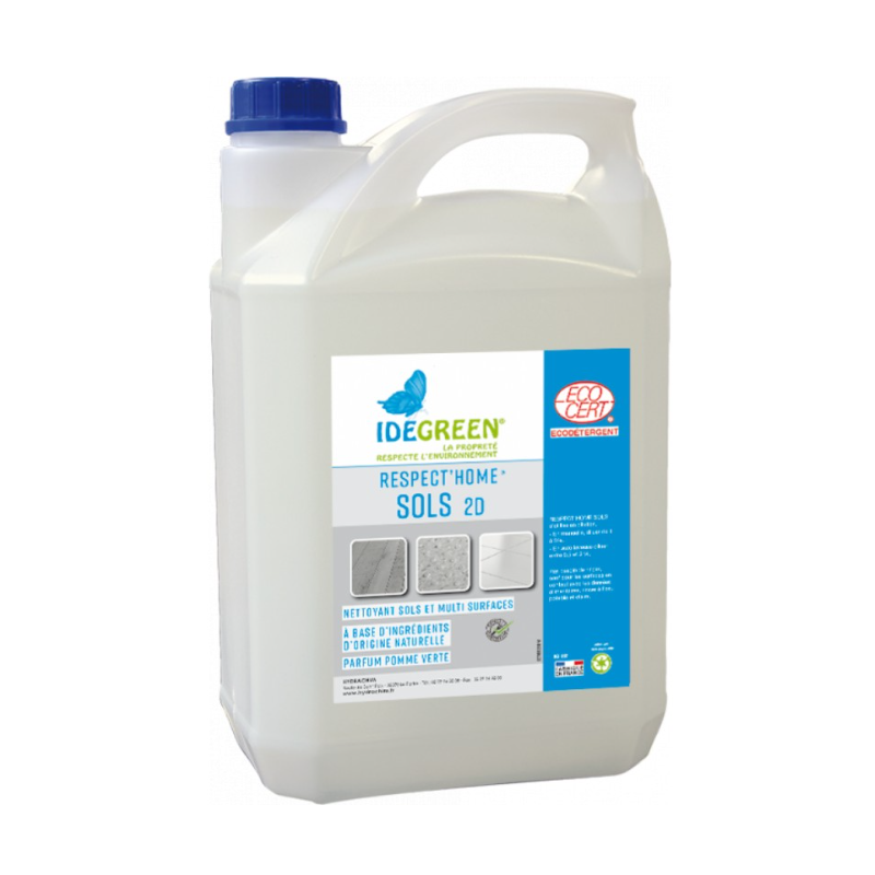 Respect'Home Sols 2D - Détergent Désodorisant Multi-Surfaces - Bidon 5L