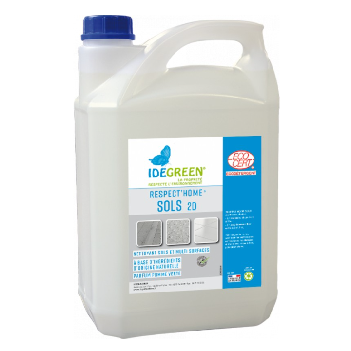 Respect'Home Sols 2D - Détergent Désodorisant Multi-Surfaces - Bidon 5L