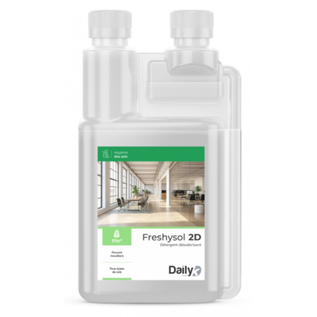Freshysol 2D - Détergent Désodorisant - Parfum Pin -  Bidon 1L