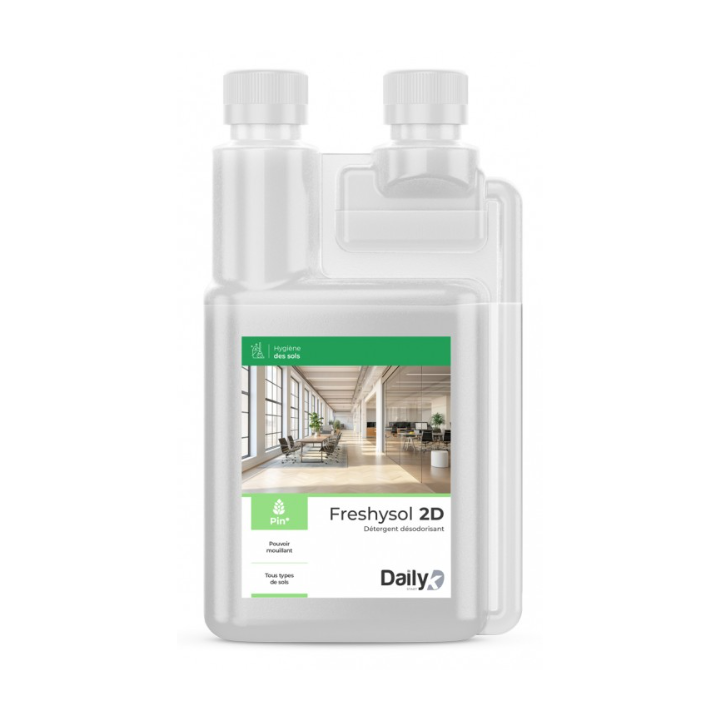 Freshysol 2D - Détergent Désodorisant - Parfum Pin -  Bidon 1L