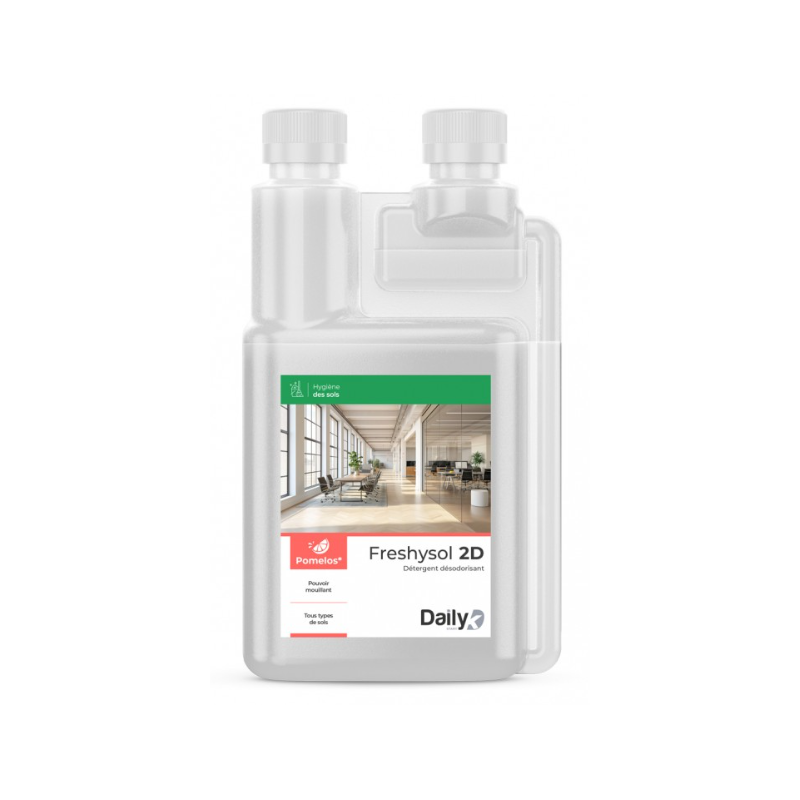 Freshysol 2D - Détergent Désodorisant - Parfum Pomelos -  Bidon 1L