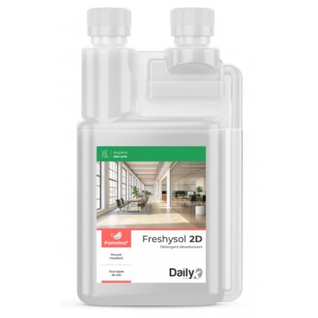 Freshysol 2D - Détergent Désodorisant - Parfum Pomelos -  Bidon 1L