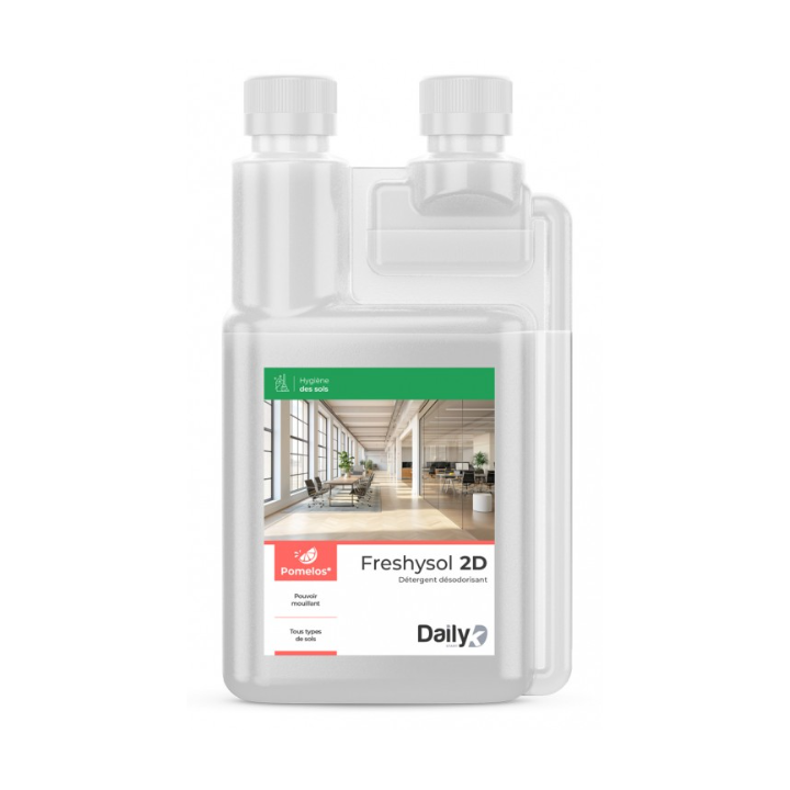 Freshysol 2D - Détergent Désodorisant - Parfum Pomelos -  Bidon 1L