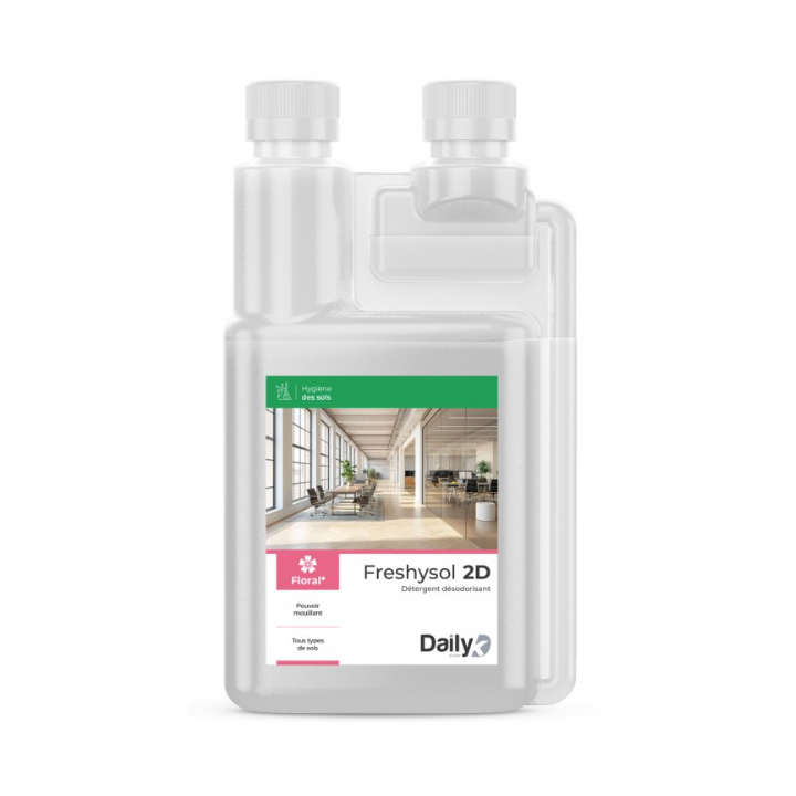 Freshysol 2D - Détergent Désodorisant - Parfum Floral -  Bidon 1L