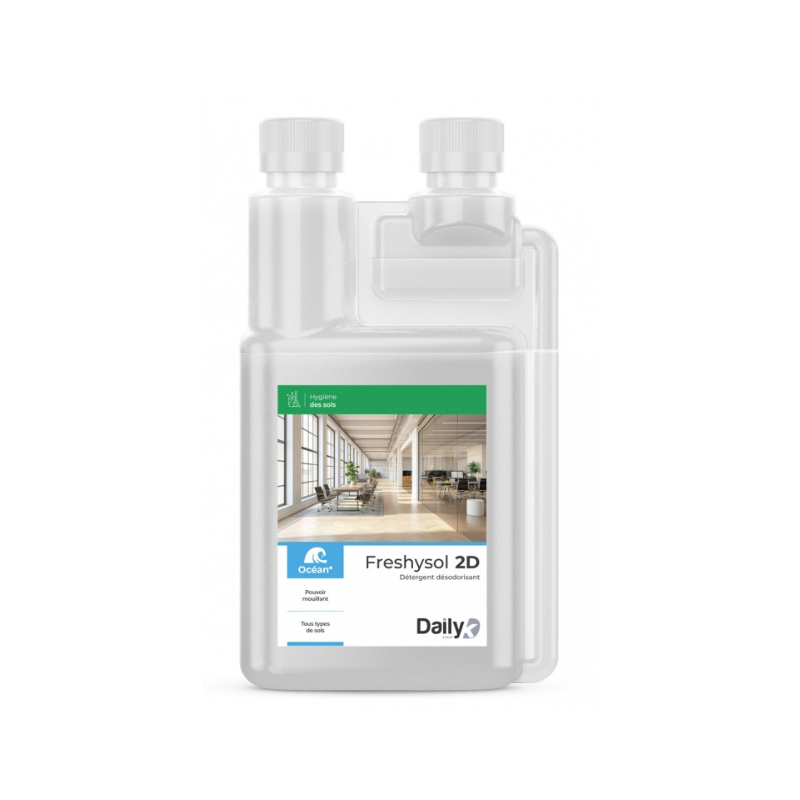 Freshysol 2D - Détergent Désodorisant - Parfum Océan -  Bidon 1L
