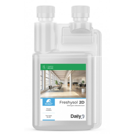 Freshysol 2D - Détergent Désodorisant - Parfum Océan -  Bidon 1L