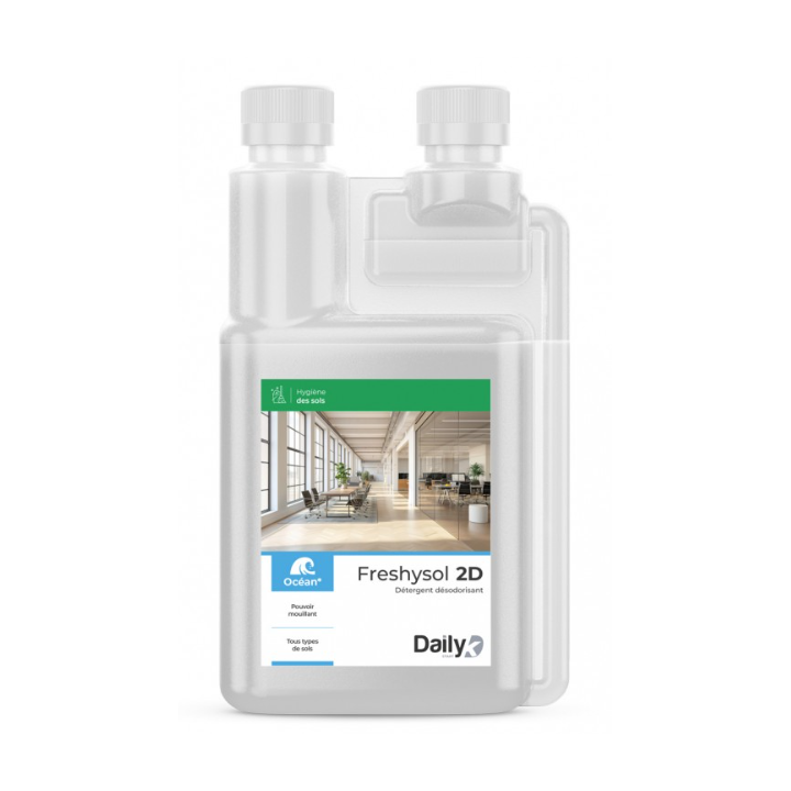 Freshysol 2D - Détergent Désodorisant - Parfum Océan -  Bidon 1L
