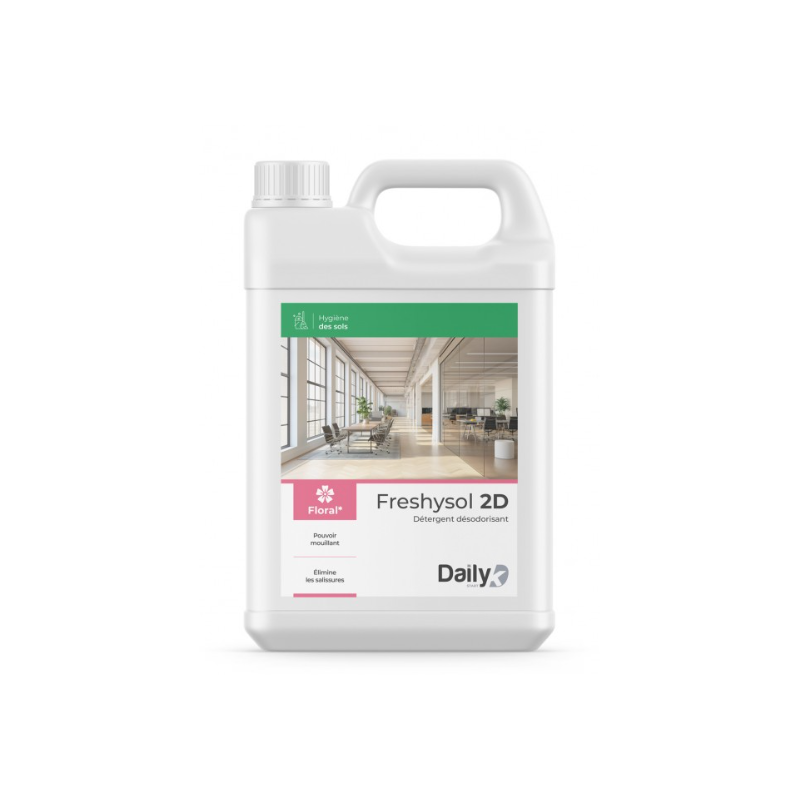 Freshysol 2D - Détergent Désodorisant - Parfum Floral -  Bidon 5L