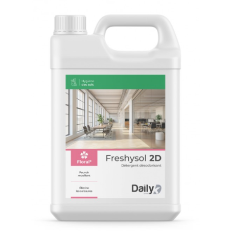 Freshysol 2D - Détergent Désodorisant - Parfum Floral -  Bidon 5L