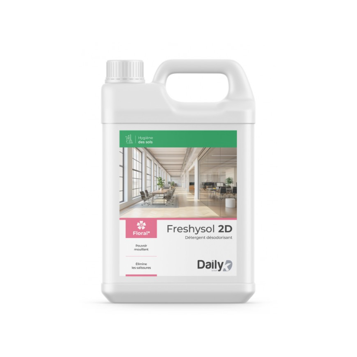 Freshysol 2D - Détergent Désodorisant - Parfum Floral -  Bidon 5L