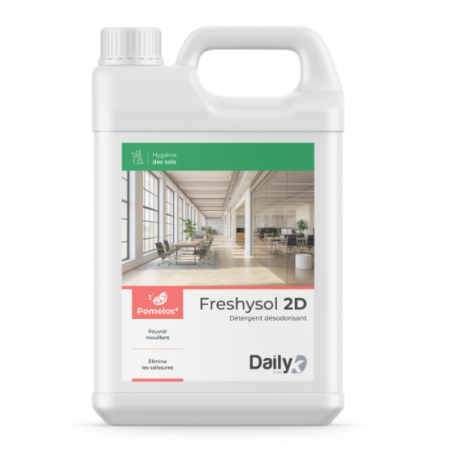 Freshysol 2D - Détergent Désodorisant - Parfum Pomelos -  Bidon 5L