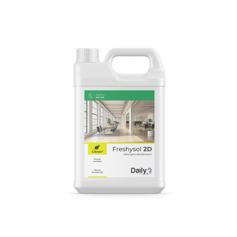 Freshysol 2D - Détergent Désodorisant - Parfum Citron -  Bidon 5L