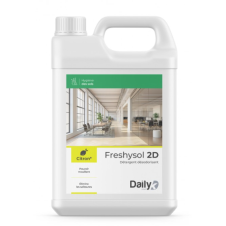 Freshysol 2D - Détergent Désodorisant - Parfum Citron -  Bidon 5L