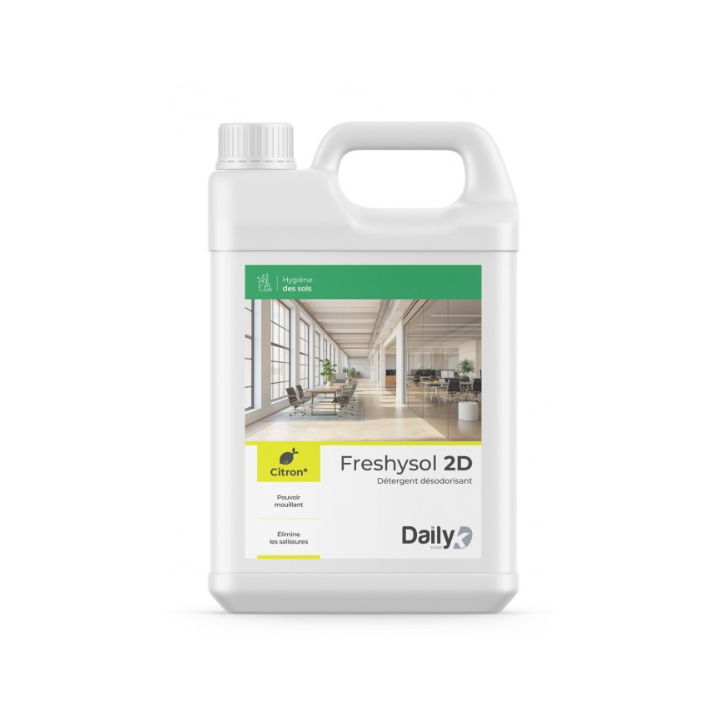 Freshysol 2D - Détergent Désodorisant - Parfum Citron -  Bidon 5L