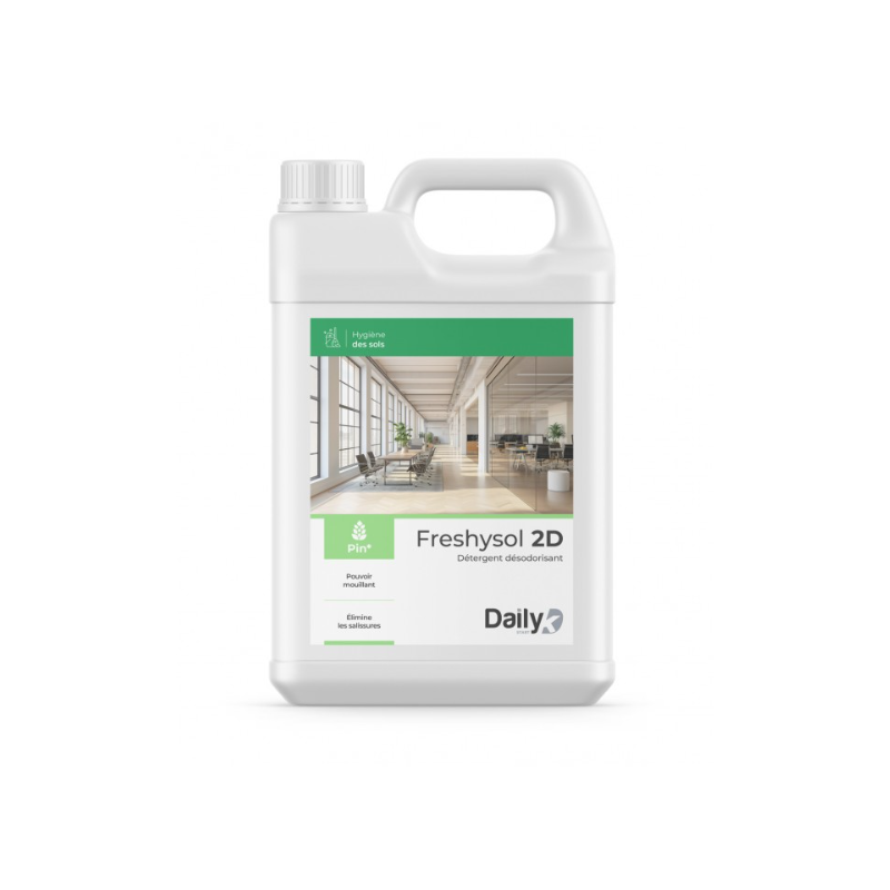 Freshysol 2D - Détergent Désodorisant - Parfum Pin -  Bidon 5L