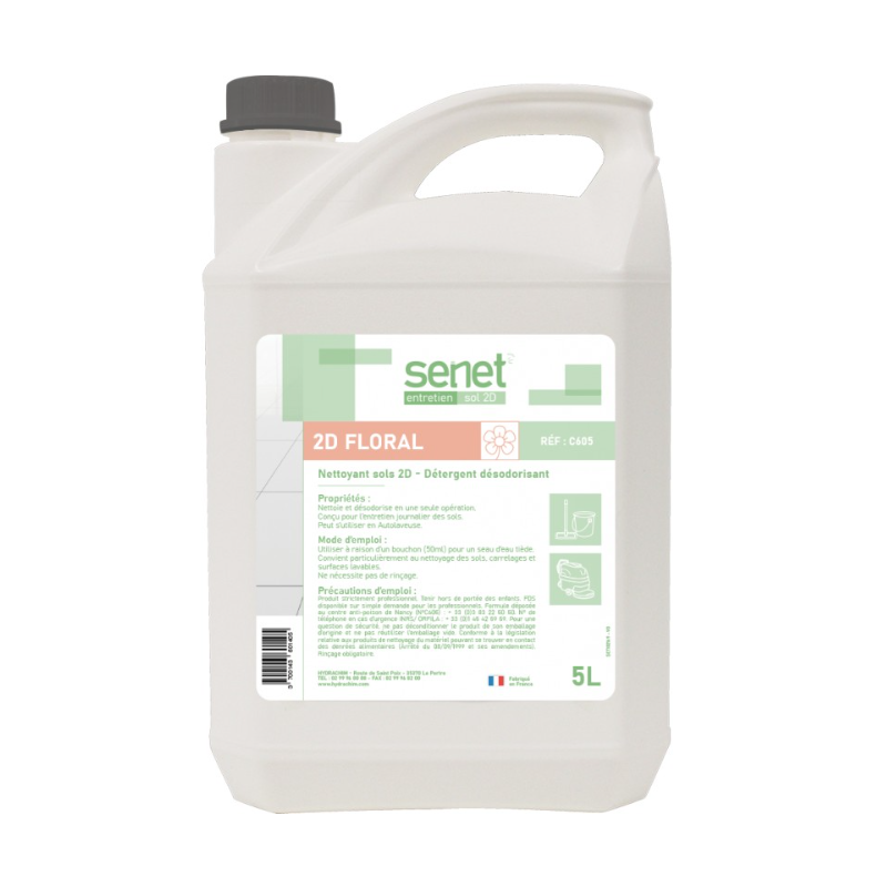 Senet 2D - Détergent Surodorant - Parfum Floral -  Bidon 5L