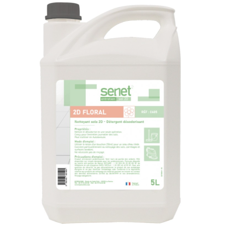 Senet 2D - Détergent Surodorant - Parfum Floral -  Bidon 5L