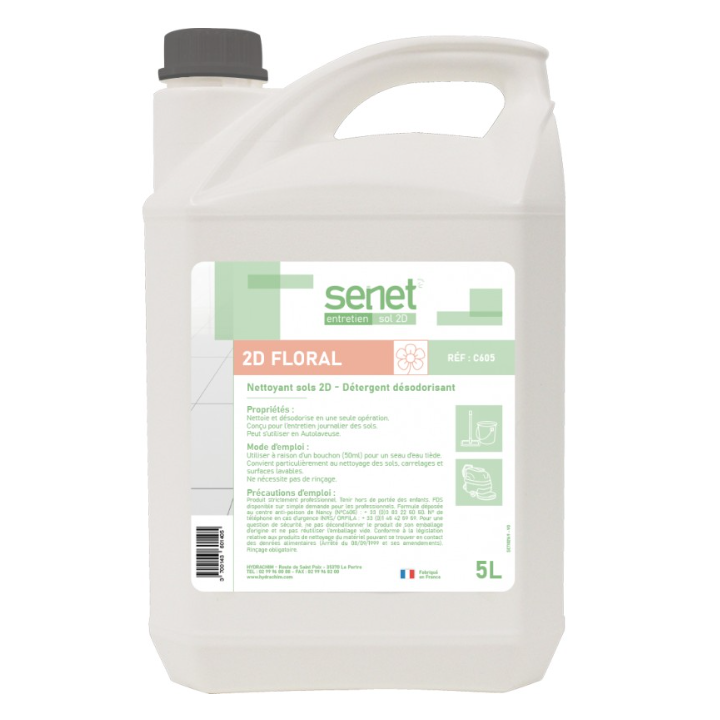 Senet 2D - Détergent Surodorant - Parfum Floral -  Bidon 5L