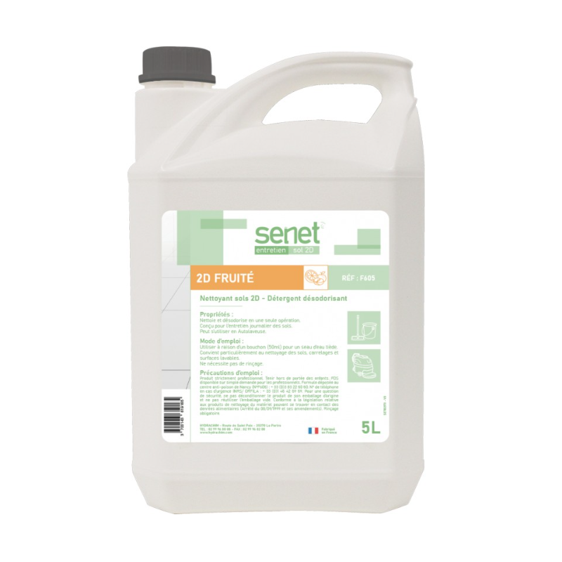 Senet 2D - Détergent Surodorant - Parfum Fruité -  Bidon 5L
