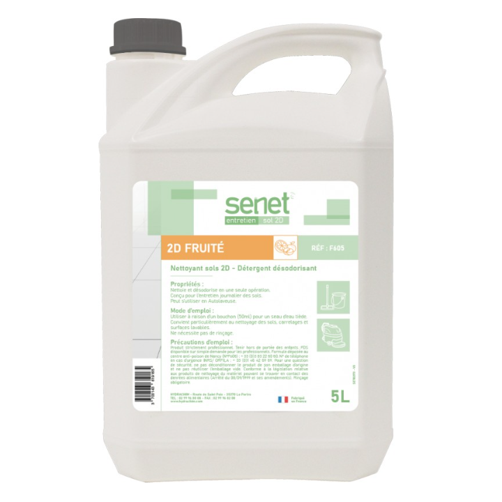 Senet 2D - Détergent Surodorant - Parfum Fruité -  Bidon 5L