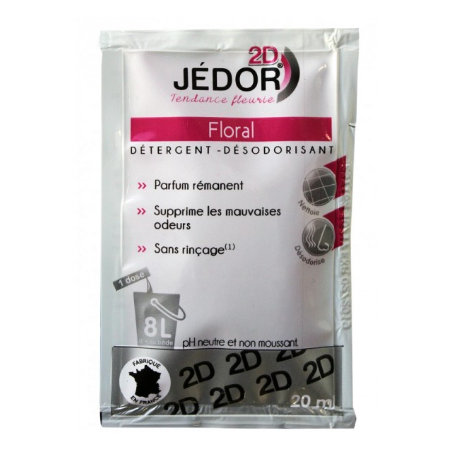 Jedor 2D - Détergent Surodorant - Parfum Floral -  Dosette 20ml
