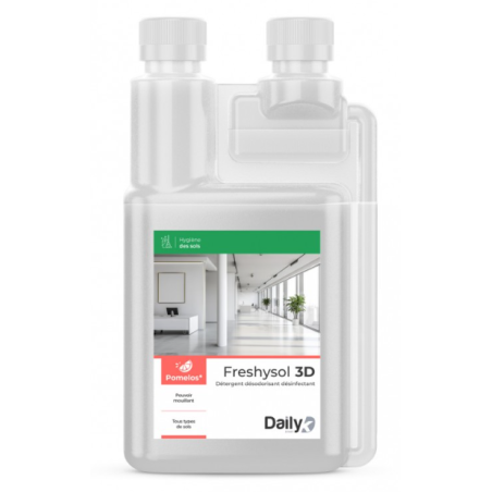 Freshysol 3D - Détergent Désodorisant et Désinfectant - Parfum Pomelos -  Bidon doseur 1L