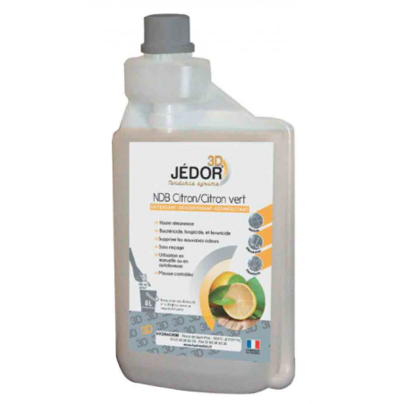Jedor 3D - Détergent Désinfectant et Surodorant - Parfum Citron -  Bidon doseur 1L