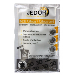 Jedor 3D - Détergent Désinfectant et Surodorant - Parfum Citron -  Dosette 20ml