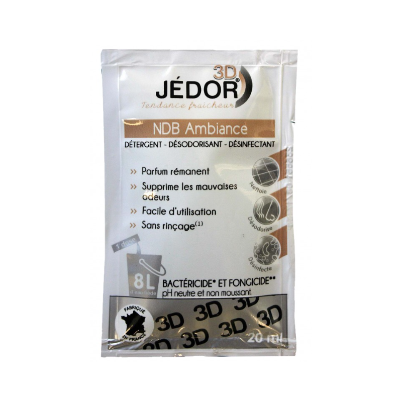 Jedor 3D - Détergent Désinfectant et Surodorant - Parfum Ambiance -  Dosette 20ml