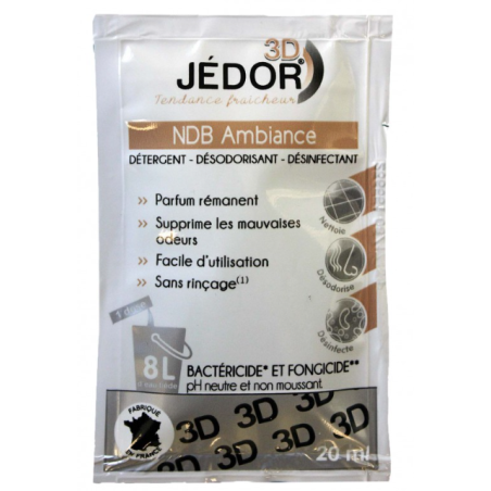 Jedor 3D - Détergent Désinfectant et Surodorant - Parfum Ambiance -  Dosette 20ml