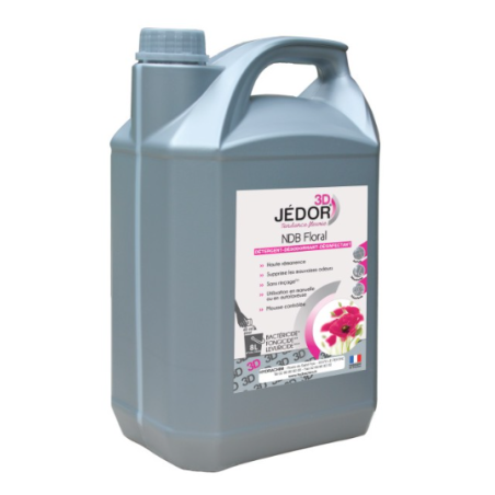 Jedor 3D - Détergent Désinfectant et Surodorant - Parfum Floral -  Bidon  5L