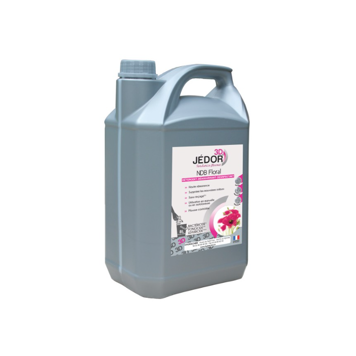 Jedor 3D - Détergent Désinfectant et Surodorant - Parfum Floral -  Bidon  5L