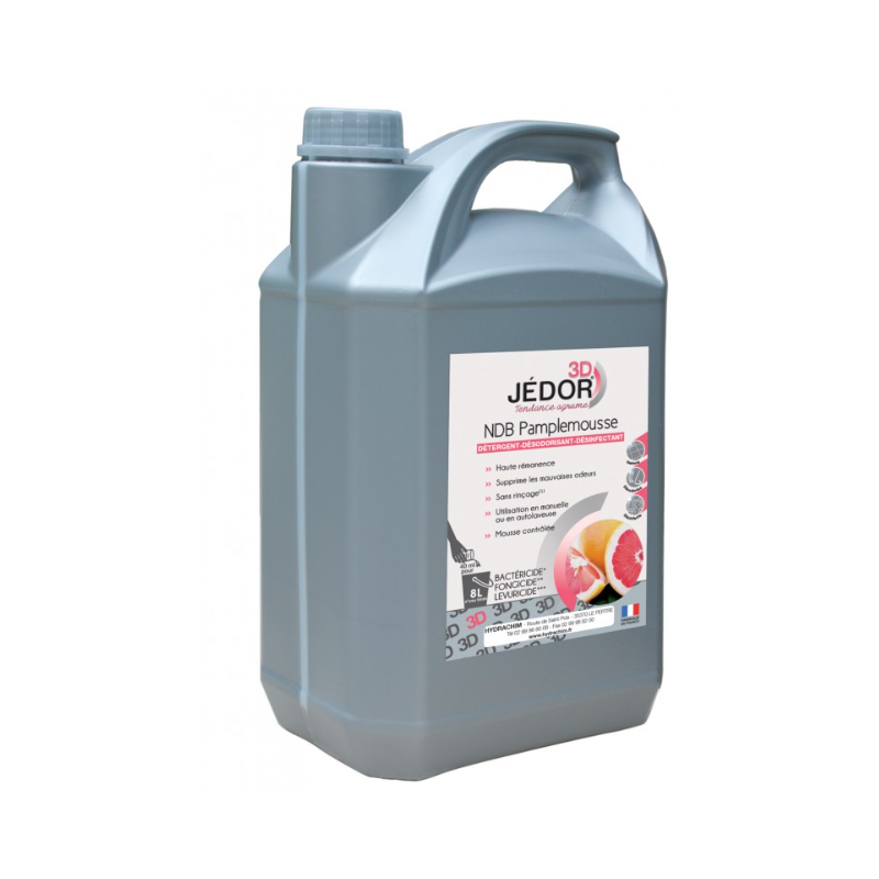 Jedor 3D - Détergent Désinfectant et Surodorant - Parfum Pamplemousse -  Bidon  5L