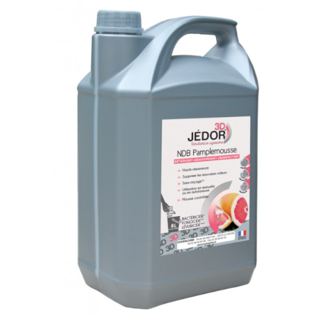 Jedor 3D - Détergent Désinfectant et Surodorant - Parfum Pamplemousse -  Bidon  5L