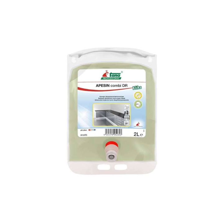 Apesin Combi Dr - Nettoyant Désinfectant Multi-Usages - Poche 2L