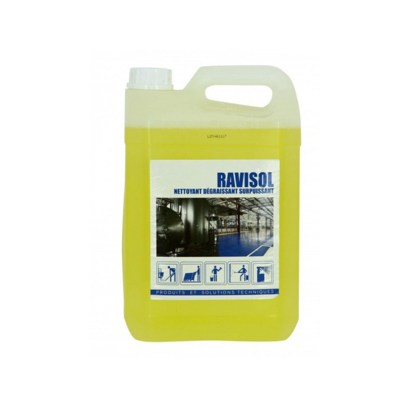 Ravisol - Dégraissant Surpuissant Sols Industriels - Bidon 5L