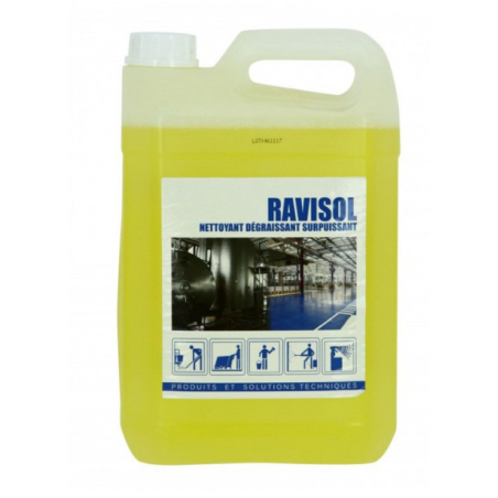 Ravisol - Dégraissant Surpuissant Sols Industriels - Bidon 5L