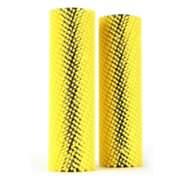 Brosse jaune DUPLEX - Pour sols durs très encrassés - 28cm