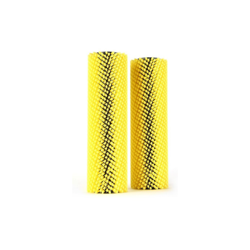 Brosse jaune DUPLEX - Pour sols durs très encrassés - 28cm