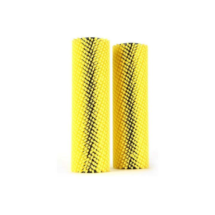 Brosse jaune DUPLEX - Pour sols durs très encrassés - 28cm