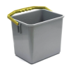 Seau One Fred / Ariane - Gris et anse jaune - 6L