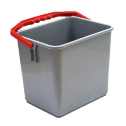 Seau One Fred / Ariane - Gris et anse rouge - 6L