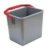 Seau One Fred / Ariane - Gris et anse rouge - 6L