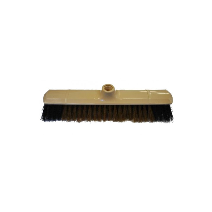 Balai coco moustache synthétique - Monture plastique à vis - 38cm