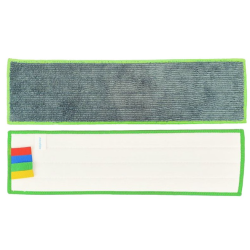 Frange microfibre Velcro grise - Fine 40 cm