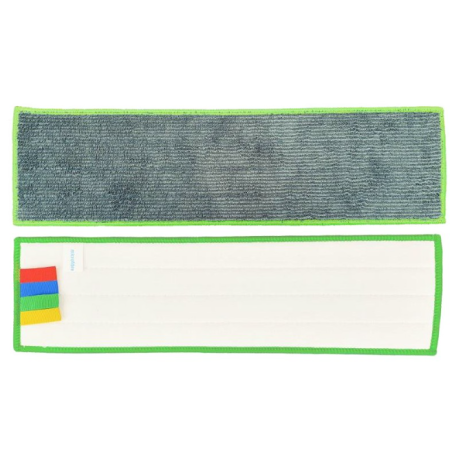 Frange microfibre Velcro grise - Fine 40 cm