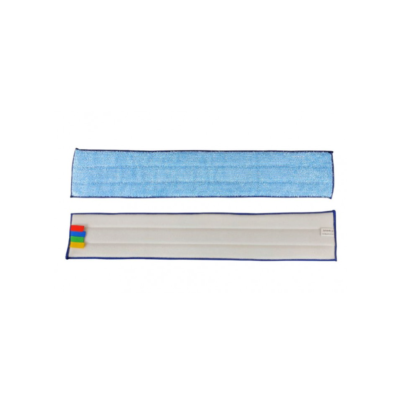 Frange microfibre Velcro bleue - Epaisse 60 cm